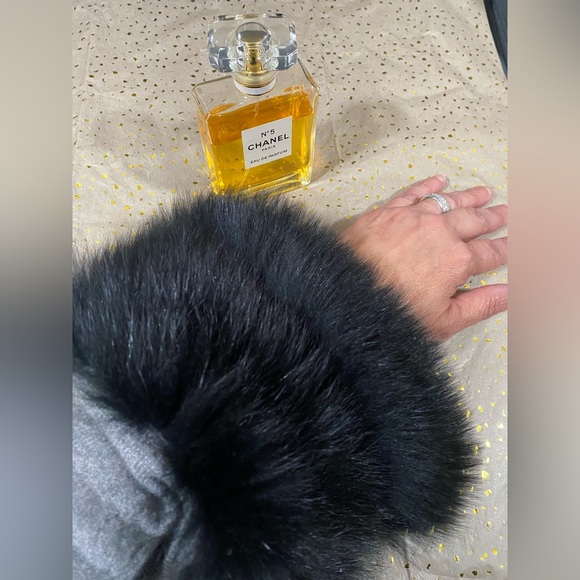 Qi Cashmere Cashmere & Fox-Fur Cuff Cardigan Sweater / Size XSmall - Picture 12 of 17